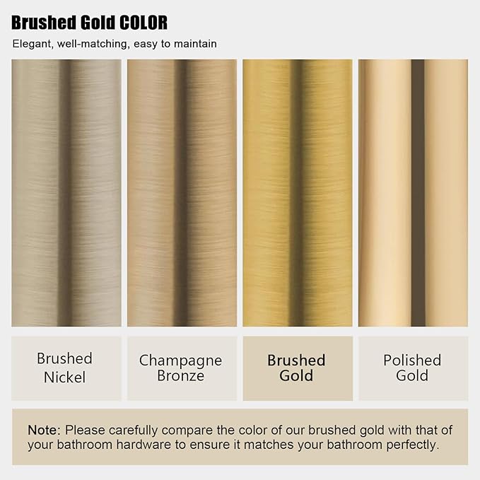 Iriber Brushed Gold Rain Shower System