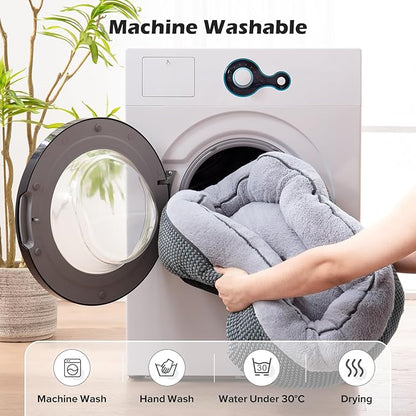 Small Dog Bed Orthopedic Warming Soft Calming Sleeping Durable with Anti-Slip Bottom