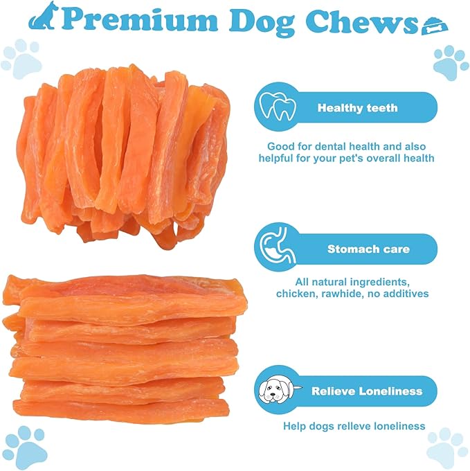 Sweet Potato Dog Treats no Rawhide for Small and Large Dog Sticks Puppy Training Snacks Grain Free 1 lb/454g