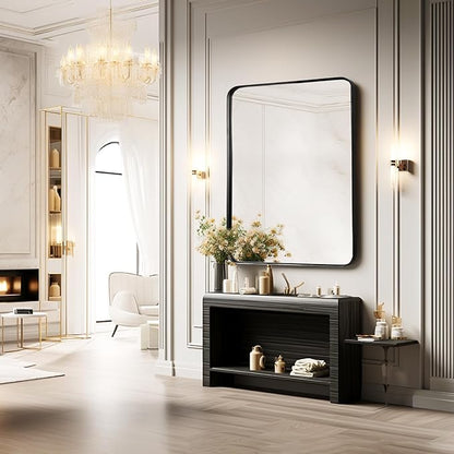 Fabuday Large Black Bathroom Mirror 40x30 Inch