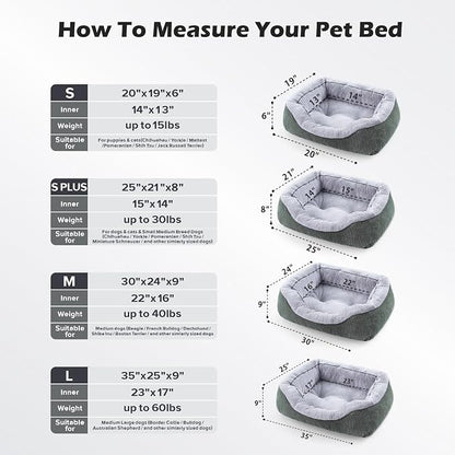 Large Dog Beds Large Sized, Washable Orthopedic Warming Soft Sleeping Durable with Anti-Slip Bottom