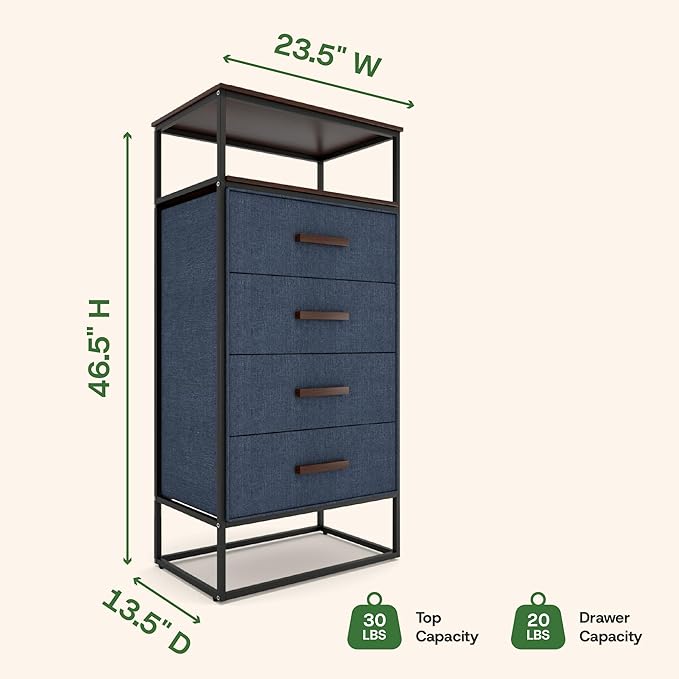 tinge Zana Premium Fabric Dresser