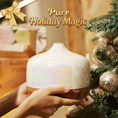Porseme 500ml Glass Essential Oil Diffuser Aromatherapy Ultrasonic Cool Mist