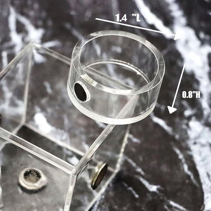 2Pcs Small Jumping Spider Feeding Dish, Magnetic Tiny Food Dishes Water Dish for Jumping Spider, Tarantula and Other Small Pets,35mm