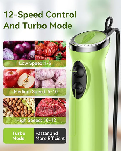 Immersion Blender Handheld 5 in 1 Hand Blender, 1000W Hand Mixer Stick