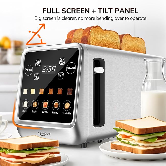 Keenstone Toaster 4 Slice, Digital Smart Toaster