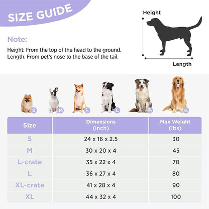 LE SURE Cute Aesthetic XL Dog Bed for Crate,Jacquard Thick Pet Pillow44x32 | Shredded Chopped Foam,Modern Plush Crate Cushion Gift for Extra Large Dog, Waterproof Washable Cover, Anti Slip Bottom, Green