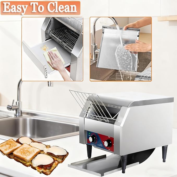 CTJ Commercial Toaster 300 Slices/Hour Electric Conveyor Belt Toaster Heavy