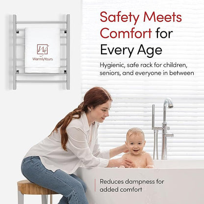 WarmlyYours Heated Towel Rack for Bathroom