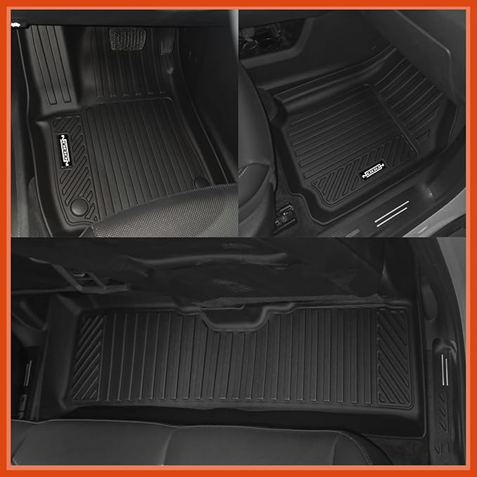 All Weather Floor Mats Fit for Kia Soul 2020-2025(Fit Cargo Floor in Upper Position) Floor Mats & Trunk Mat & Backrest Mat Replacement for Kia Soul Accessories Anti-Slip Floor Liner