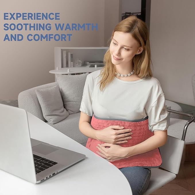 Portable Heating Pad for Back Pain, Travel Electric Heat Pad