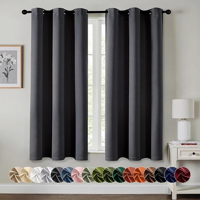 MIULEE Grey Blackout Curtains