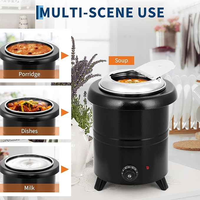 Garvee 10.5QT Commercial Soup Kettle, Automatic Soup Warmer