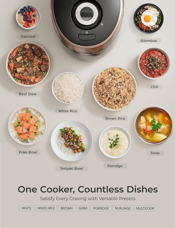 CUCKOO High Pressure Rice Cooker 6-Cup Uncooked / 12-Cup Cooked