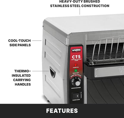 Waring Commercial CTS1000 Coneyer Toaster, 450 Slices per hour, 5-15 Phase Plug