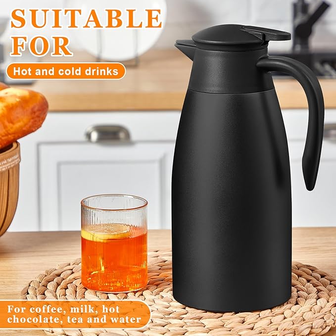 Norme 2 Pcs Thermal Coffee Carafe Insulated Stainless Steel Coffee Carafe