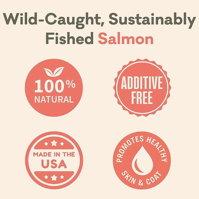 Polkadog Crunchy Alaskan Salmon Chips – Single Ingredient Dog Treats with Wild-Caught Salmon – All Natural, Grain-Free, Lean Protein & Omega-3 Rich Snacks for Dogs – Handcrafted in USA - 2.75 oz