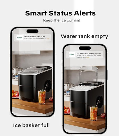 Silonn Smart Countertop Ice Maker, Compact Wi-Fi Ice Maker