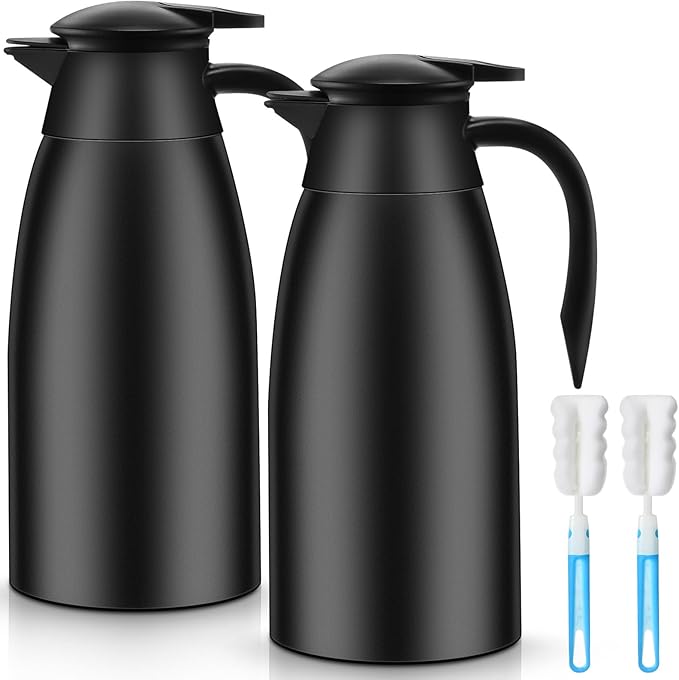 Norme 2 Pcs Thermal Coffee Carafe Insulated Stainless Steel Coffee Carafe