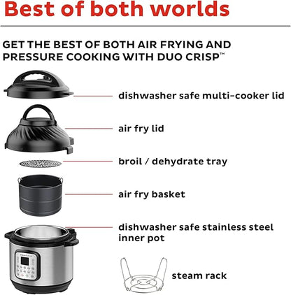 Instant Pot Duo Crisp 11-in-1 Air Fryer and Electric Pressure Cooker Combo