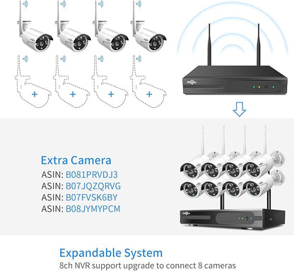Hiseeu 5MP Wireless Security Camera System