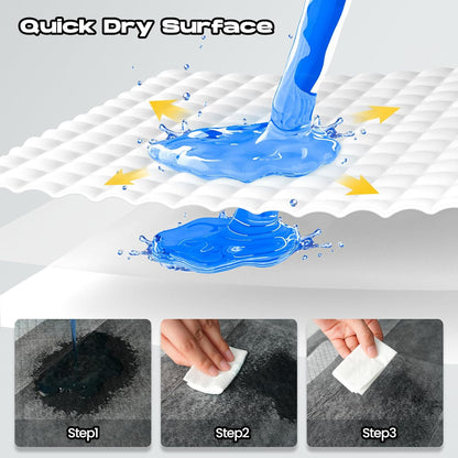 Dog Pee Pads for Dogs XXL 30"x36" Charcoal Puppy Pads 50 Counts Extra Large Disposable Activated Carbon Super Absorbent Full Edge-Wrapping Odor-Control Training Pads with Adhesive Tabs