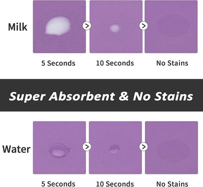 HotLive Dog Food Mat - Absorbent Cat Mat for Food and Water, No Stains Pet Feeding Bowl Mat, Easy to Clean Pet Placemats, Quick Dry Dog Water Dispenser Mat for Messy Drinkers | Purple 24"x36"