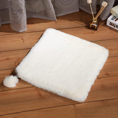 SHENGOCASE 2-Pack 10.6"x10.6" Square Faux Rabbit Fur Cat Dog Bed Cushion Pad Mat, Cat Tree Tower Replacement Cushion Pad for Window Perch Carrier House Cage Crate Kennel Furniture