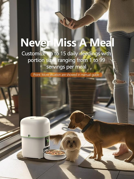Automatic Cat Feeder with Camera - 5G WiFi Auto Cat Food Dispenser