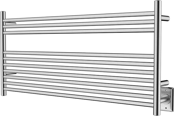 HEATGENE Towel Warmer 10 Bar Towel Dryer Wall-Mounted Plug-in Bath Towel Heater