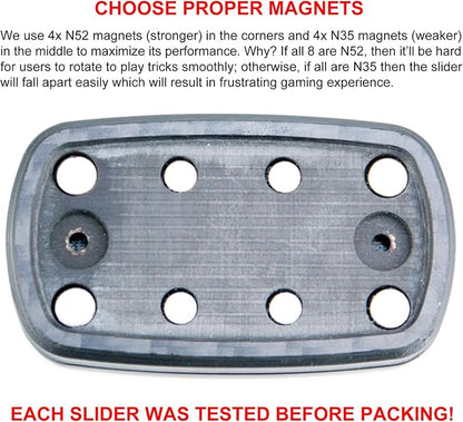 DjuiinoStar Silent Fidget Slider, CNC Machined Free-Floating Push Slider