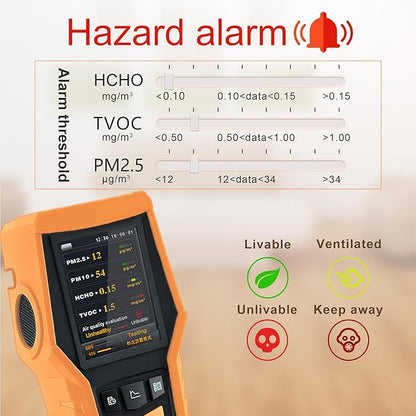 BLATN Smart Air Quality Meter Indoor 11-in-1 Air Monitor PM1.0 PM2.5 PM10 Dust