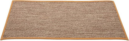 Anti-Skid Linen Kitchen Floor Mat with Rubber Backing Washable Brown Cushion Rug for Indoor Outdoor Entryway Non-Slip Patio Floor Pad for Bathroom Kitchen and Wet Areas