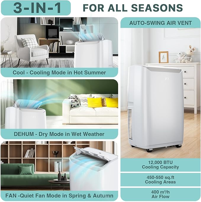 Portable Air Conditioners, 12000 BTU Portable AC Unit