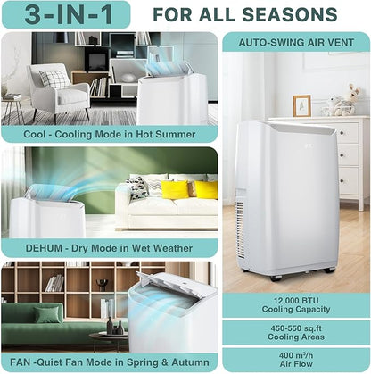 Portable Air Conditioners, 12000 BTU Portable AC Unit