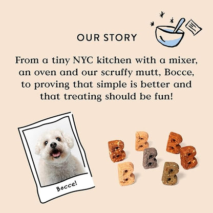 Bocce's Bakery Dailies Brushy Bites Dog Treats for Wellness Support, Wheat-Free Dog Treats, Made with Real Ingredients, Baked in The USA, All-Natural Soft & Chewy, Apple & Mint Recipe, 6 oz