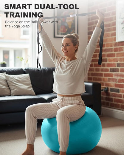 Trideer Exercise Ball for Yoga, Pilates & Fitness – Stability Ball Equipment