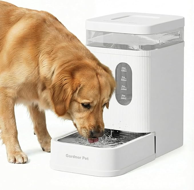 Gardner Pet 1.7 Gallon Automatic Dog Water Bowl Dispenser 6.5L Gravity Water