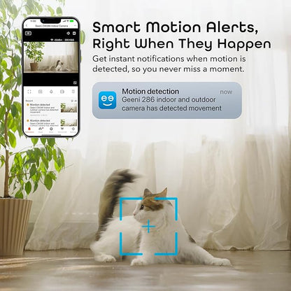 Geeni Mini 1080P Indoor/Outdoor Security Camera 2-Pack, Smart WiFi Cameras