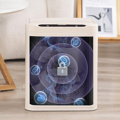 ELPHECO Stainless Steel Office Trash Can Motion Sensor Garbage Can Touchless