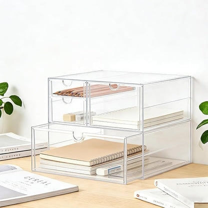 Prsildan Acrylic Drawer Makeup Organizer