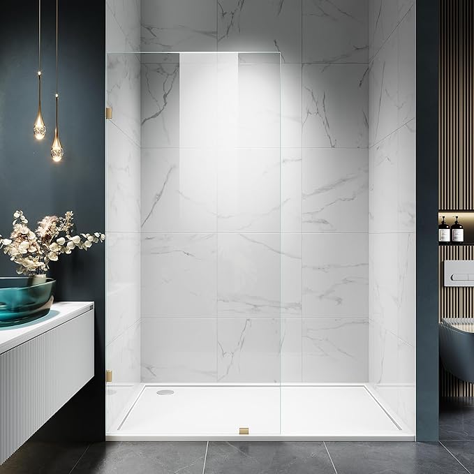 Shower Glass Panel, 28.5" W x 78.75" H Fixed Shower Screen Panel