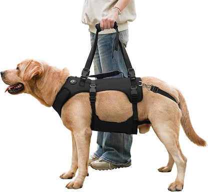 COODEO Dog Lift Harness for Large Dogs, Full Body Support Mobility Aid for Senior Dogs, Adjustable Help for Weak Hind Legs, Arthritis, Stairs & Cars(Black,L)