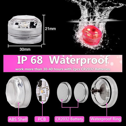 Submersible Led Lights with Remotes, Waterproof Tea Lights Candles Battery