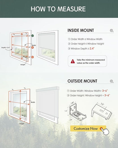 Yoolax Motorized Blinds with Remote, Smart Blinds