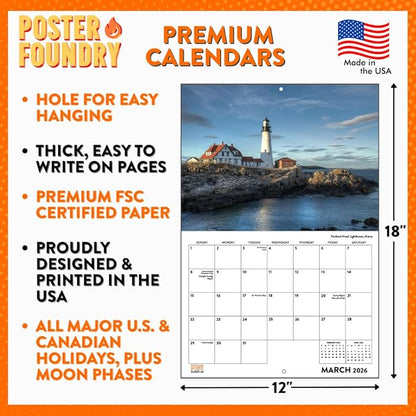 Texas Longhorn Wall Calendar 2027 Cattle Monthly