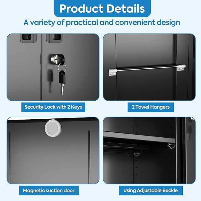 SUXXAN Broom Closet Storage Cabinet