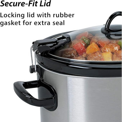 Crock-Pot SCCPVL600S Cook' N Carry 6-Quart Oval Manual Portable Slow Cooker