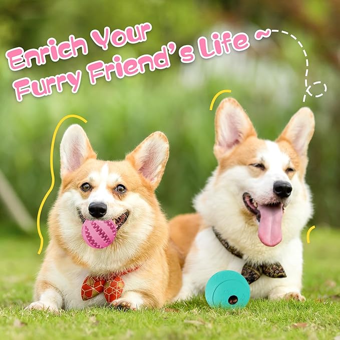 HIPPIH Dog Puzzle Toys & Interactive Toys for Large & Small Dogs - IQ Training, Chewing, Teeth Cleaning & Treat Dispensing - 2 Pack
