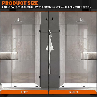 Bathroom Shower Glass Door 24 * 78"
